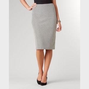 Coldwater Creek | Graphic Ponte Pencil Skirt